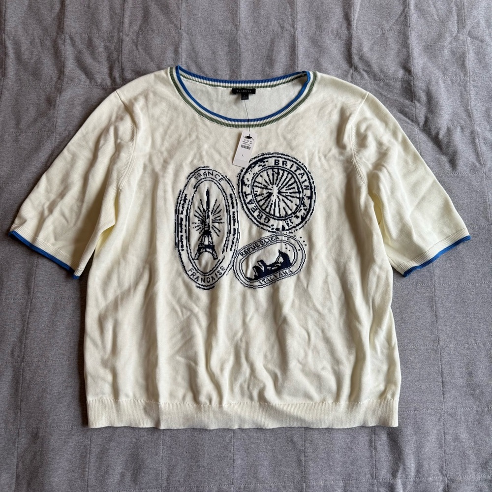 NWT short sleeve sweater top